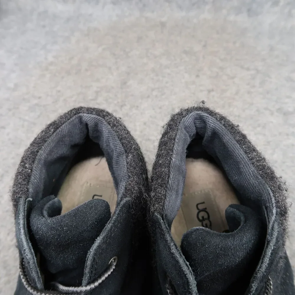 Ugg Shoes Kids 6 Boots Leather Winter Orin Wool Lace Up Black Comfort Casual Mid